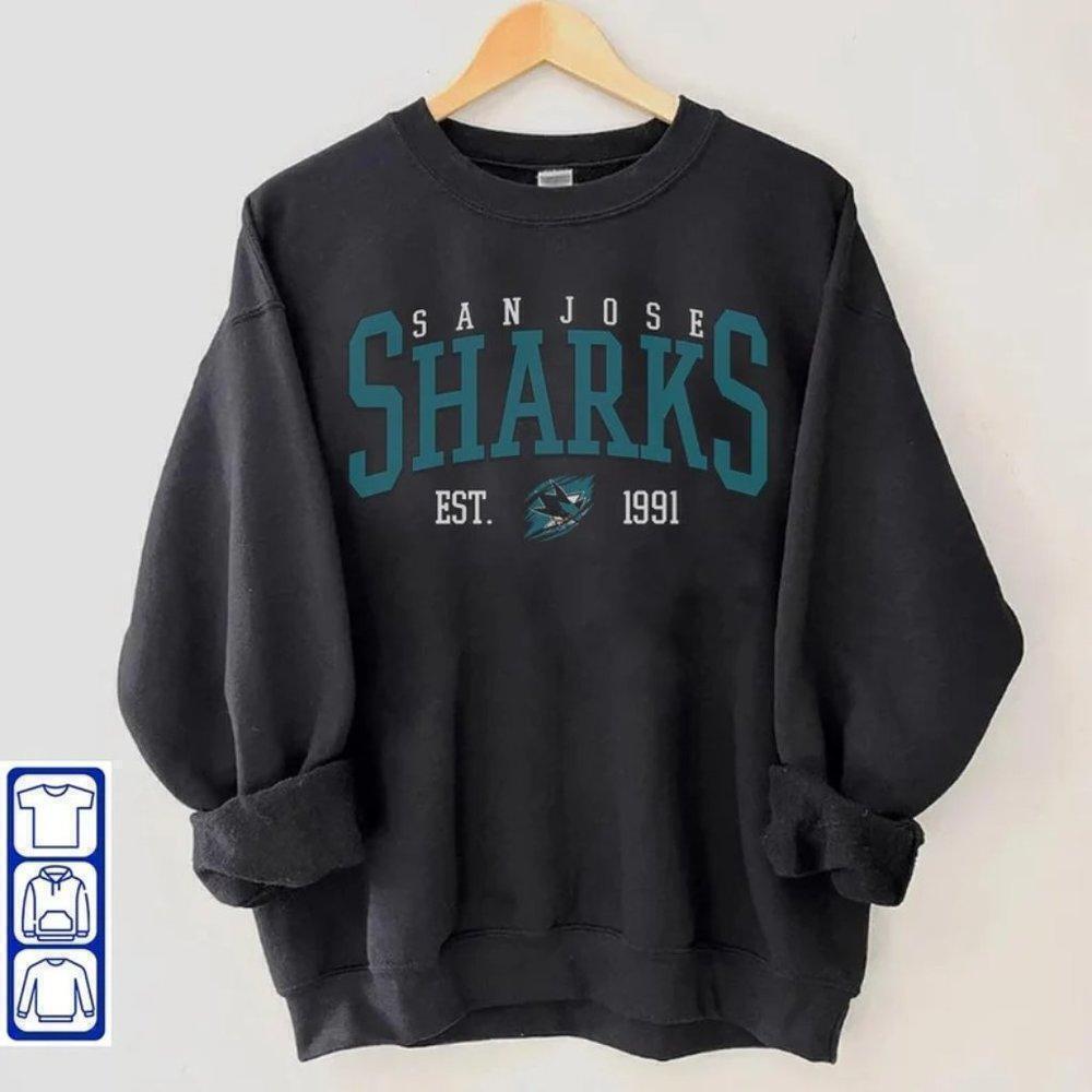San Jose Sharks 1991 Hockey Fan Crewneck Sweatshirt